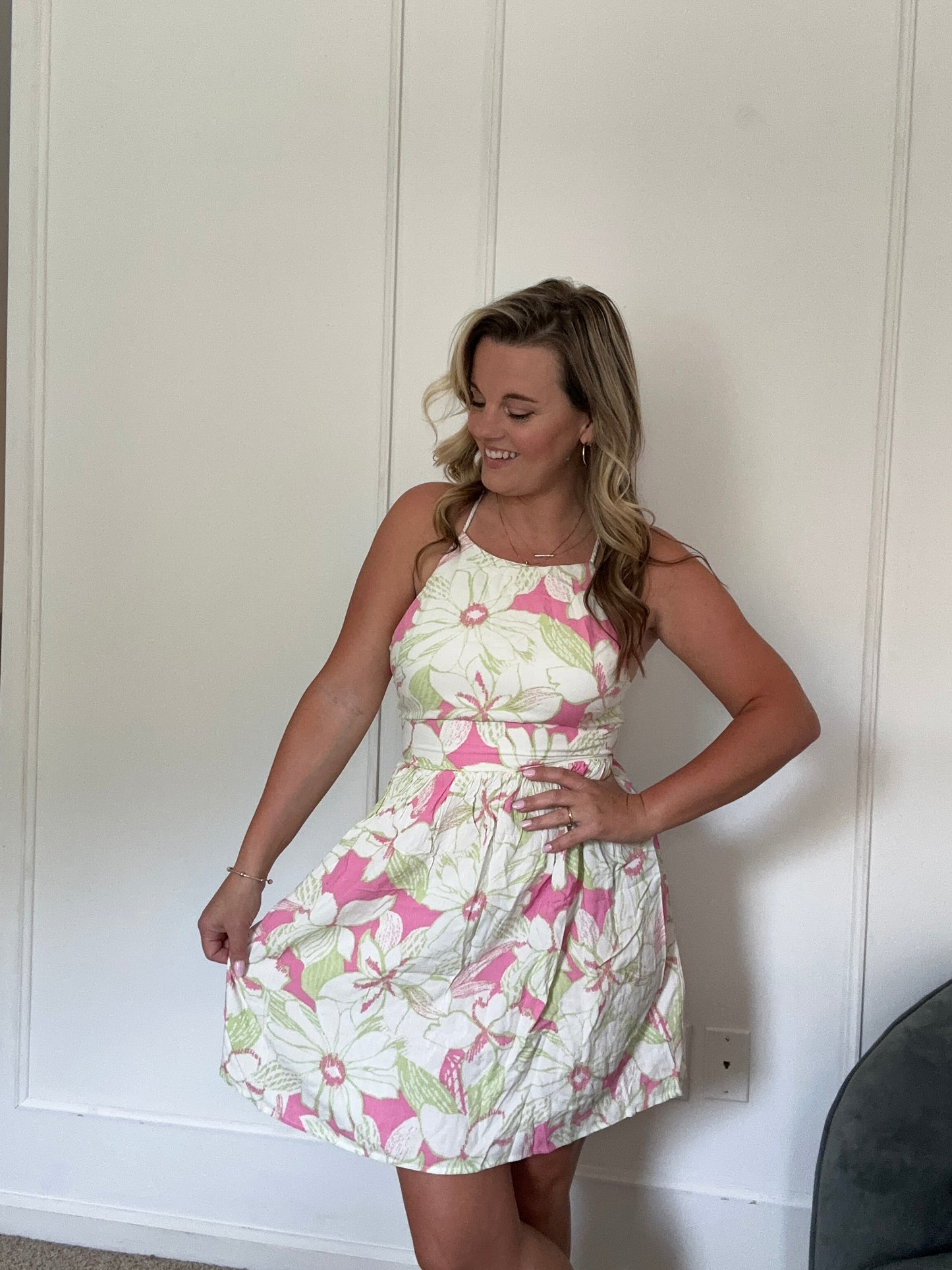 Full Bloom Crisscross Strap Dress