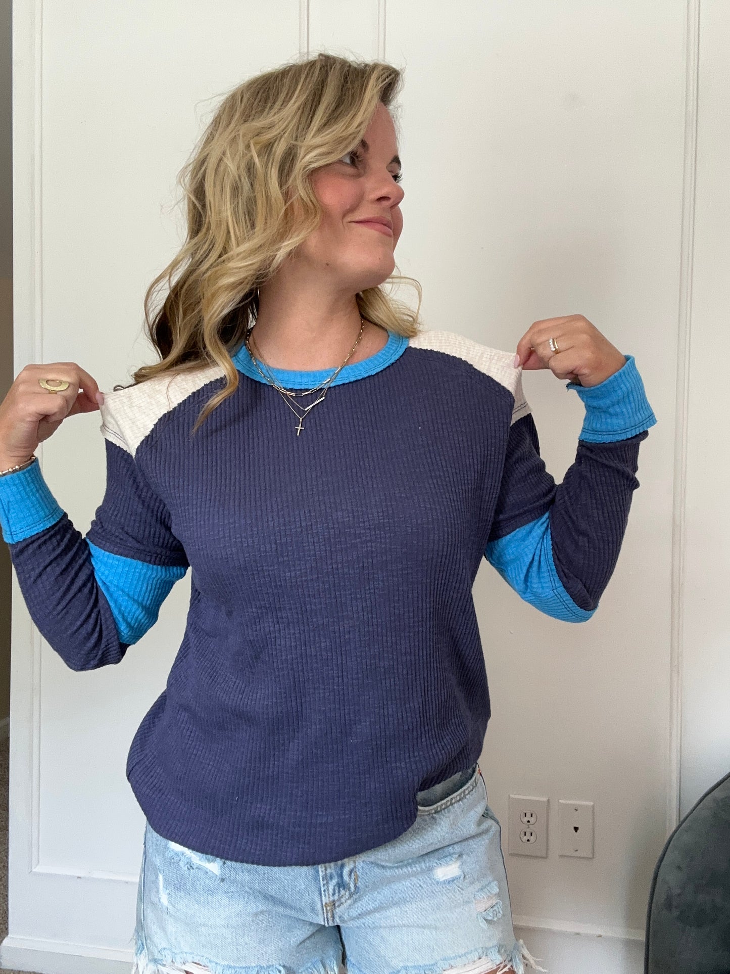 Baby Blues Colorblock Top