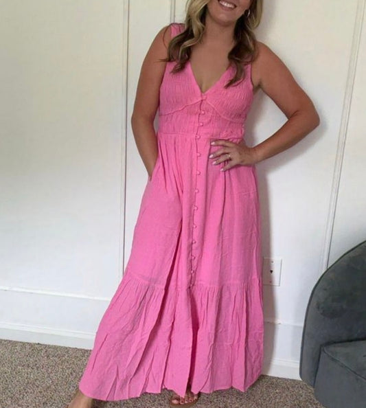 Beach Side Smocked Midi Dress