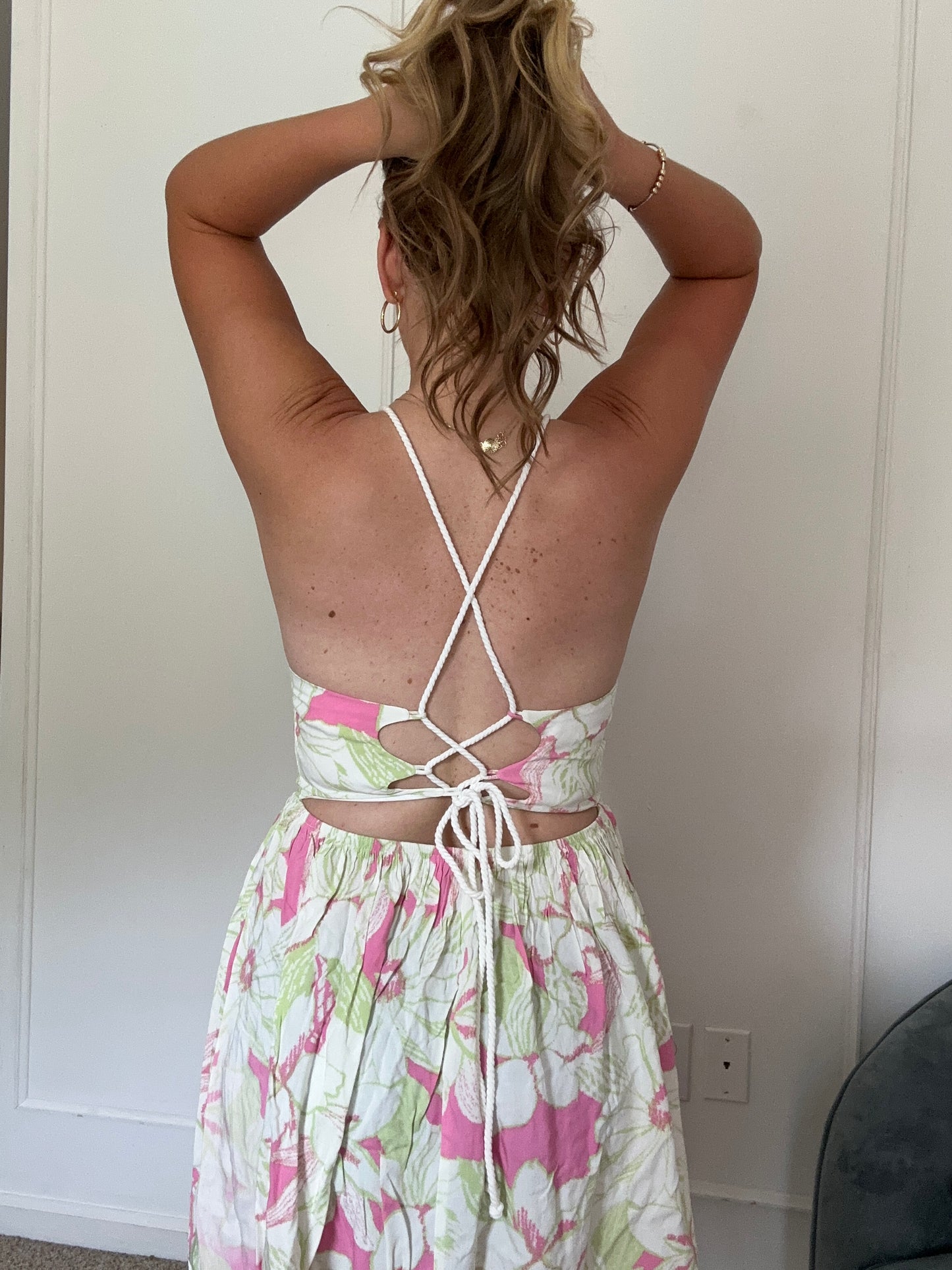 Full Bloom Crisscross Strap Dress