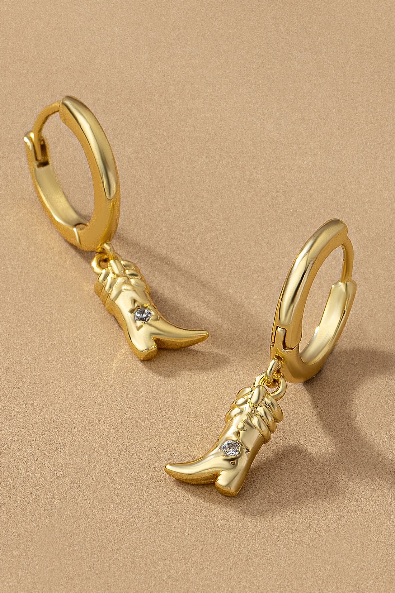 Heels Up Huggie Hoops
