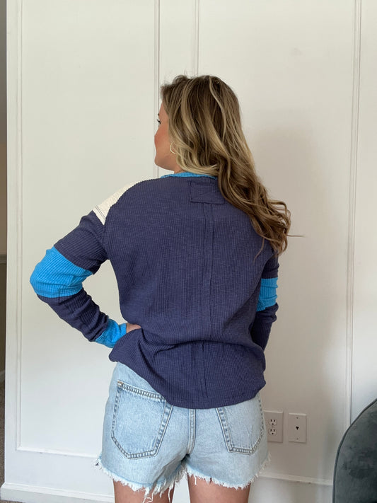 Baby Blues Colorblock Top