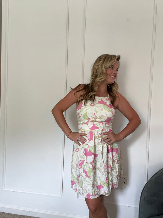 Full Bloom Crisscross Strap Dress