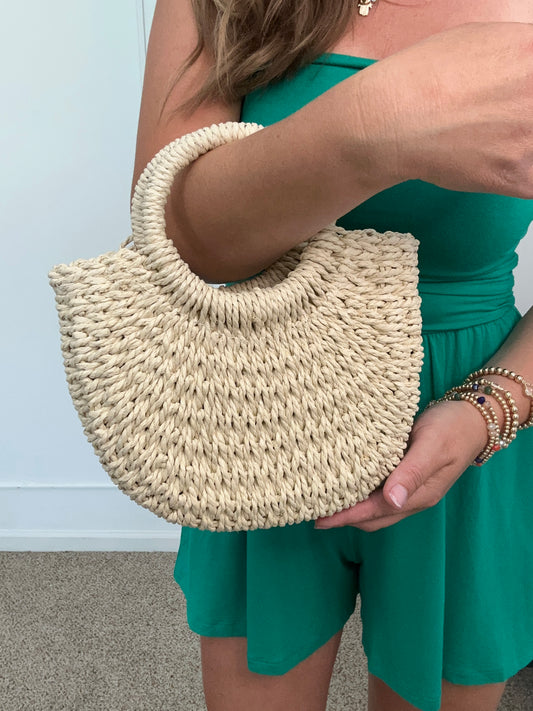 Beach Bound Round Handle Bag