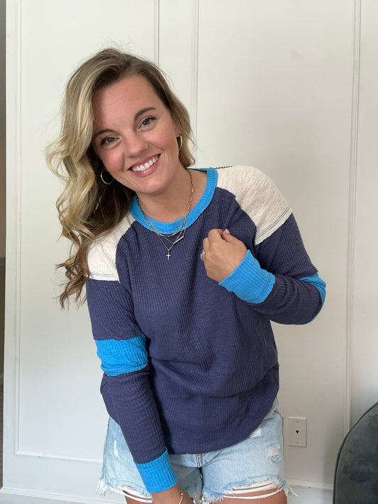 Baby Blues Colorblock Top