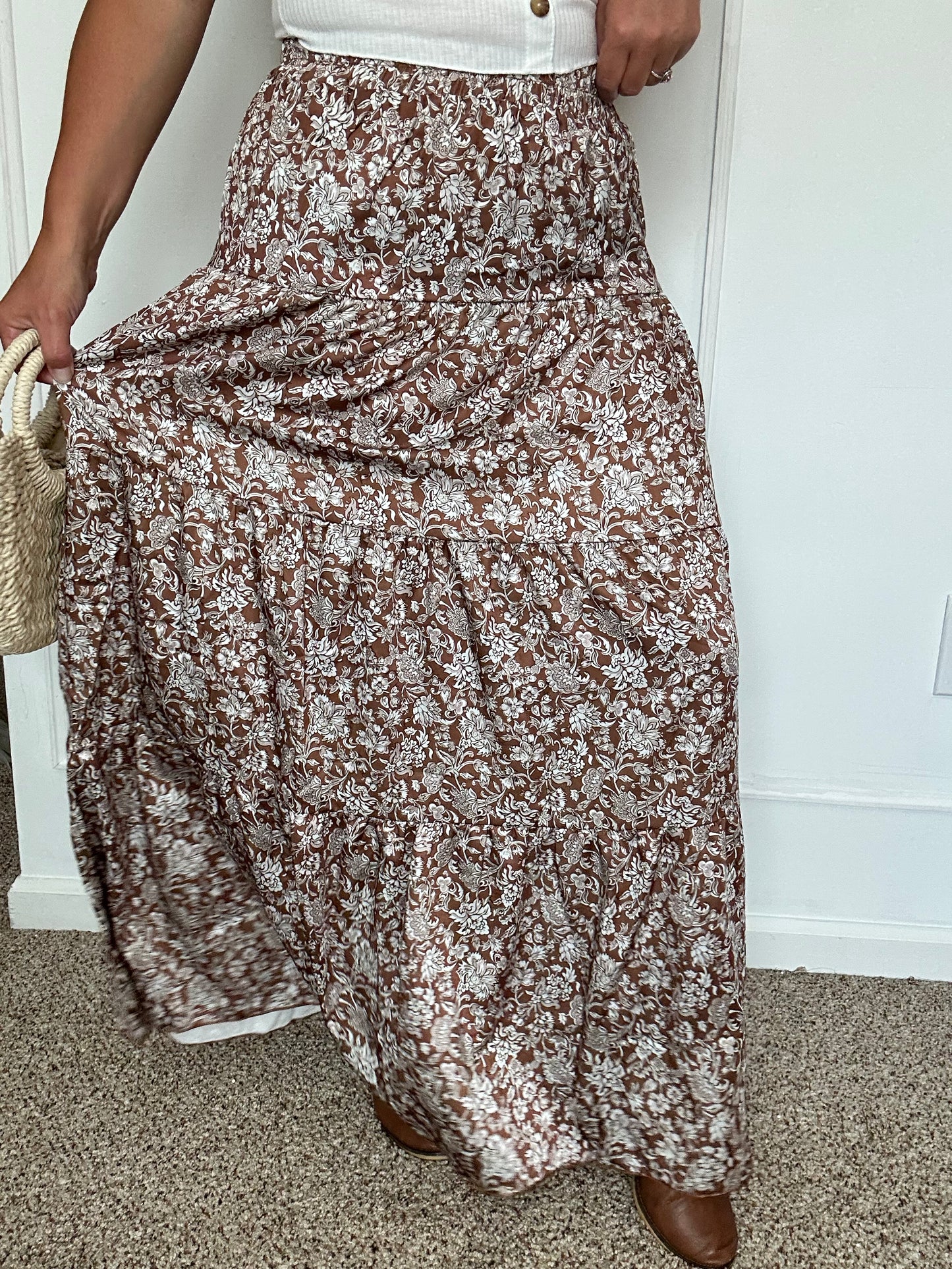 Southern Belle Floral Maxi Skirt