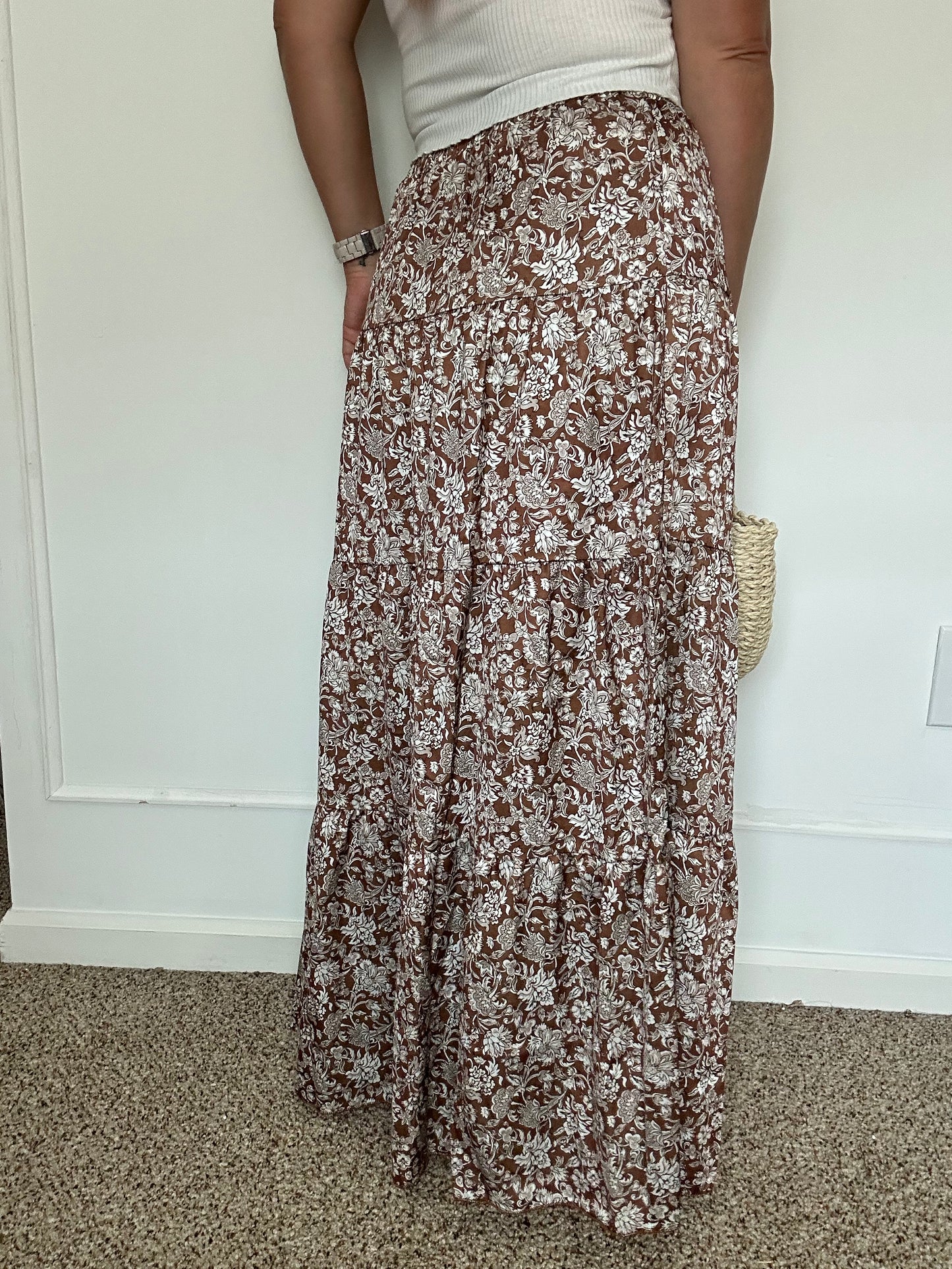 Southern Belle Floral Maxi Skirt