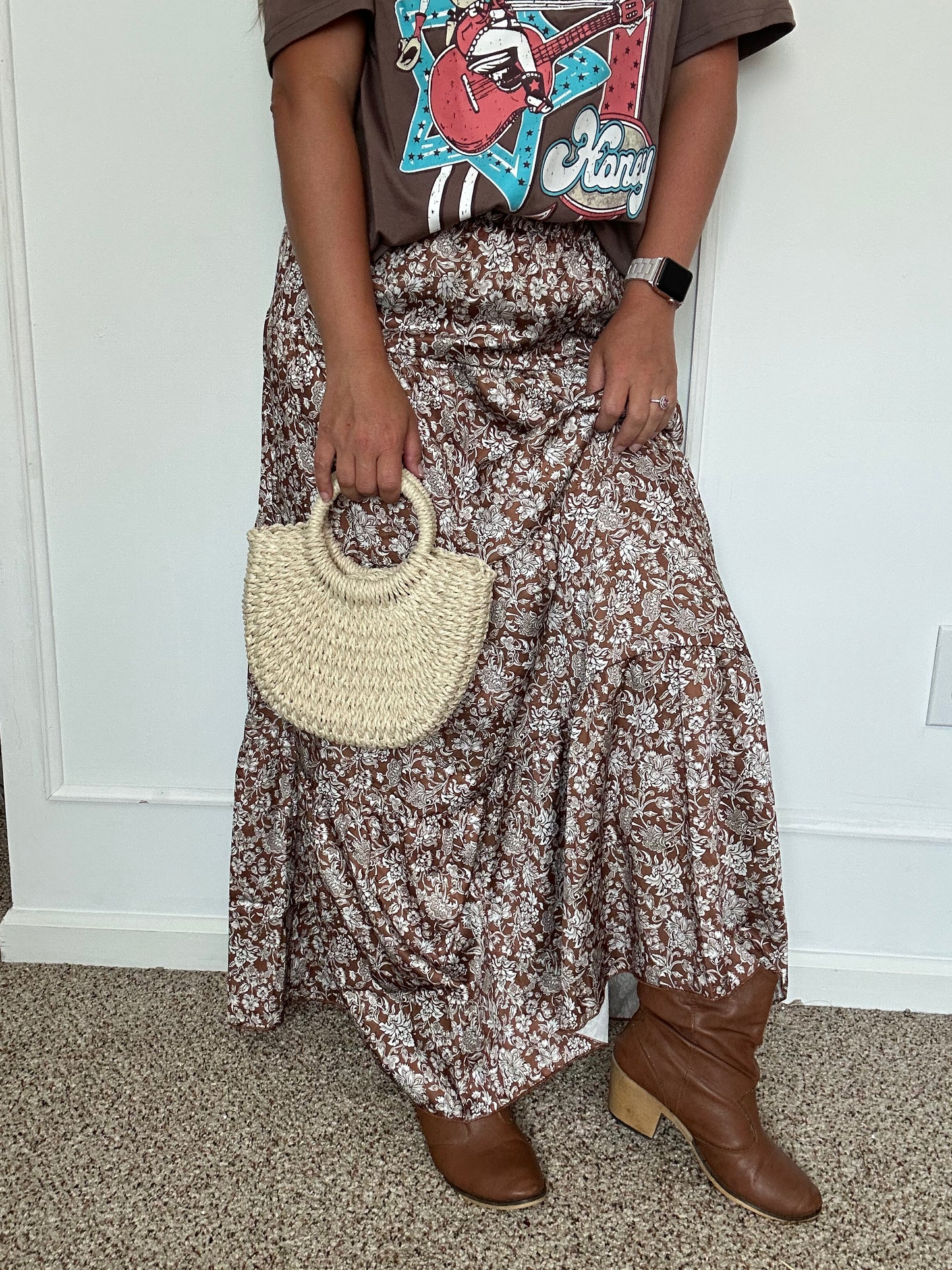 Southern Belle Floral Maxi Skirt