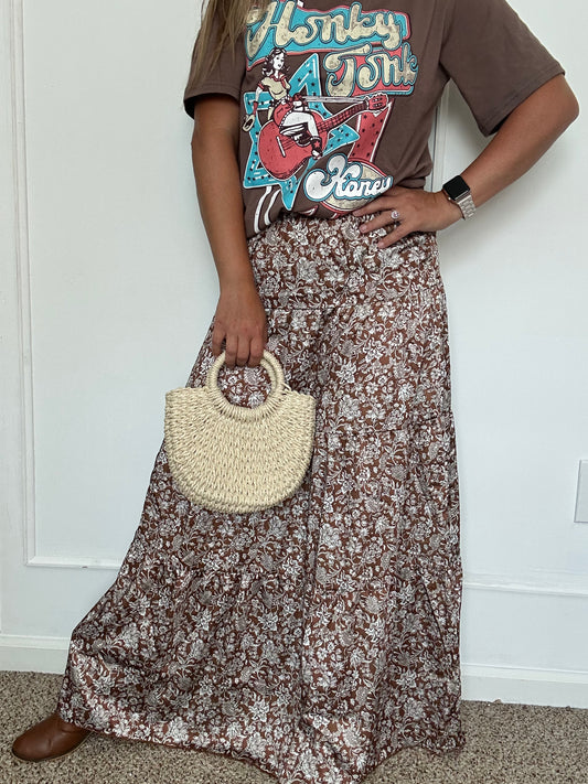 Southern Belle Floral Maxi Skirt